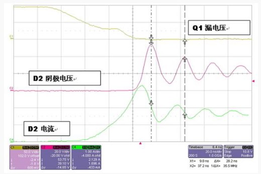 當(dāng)D2關(guān)閉時(shí)D2會(huì)引起過多的振鈴