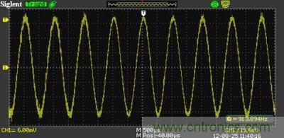1KHz信號(hào)，測(cè)量值為913.894Hz