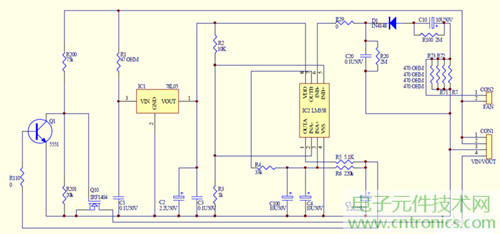 大功率LED燈具散熱風扇檢測電路設計原理圖