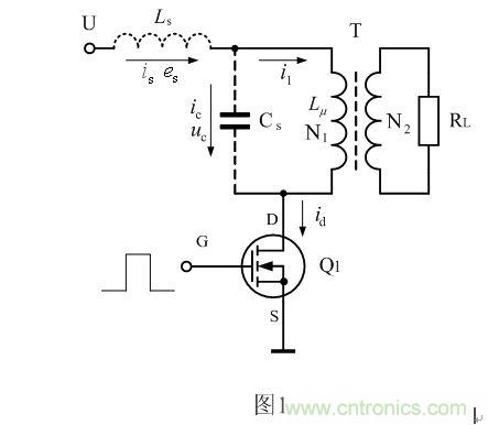 單激式開關(guān)電源的基本原理圖