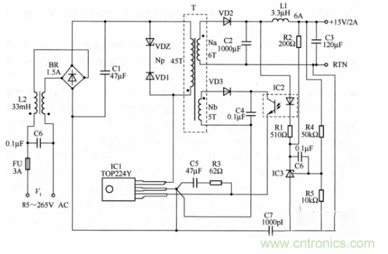 六款簡單的開關電源電路設計，內(nèi)附原理圖詳解