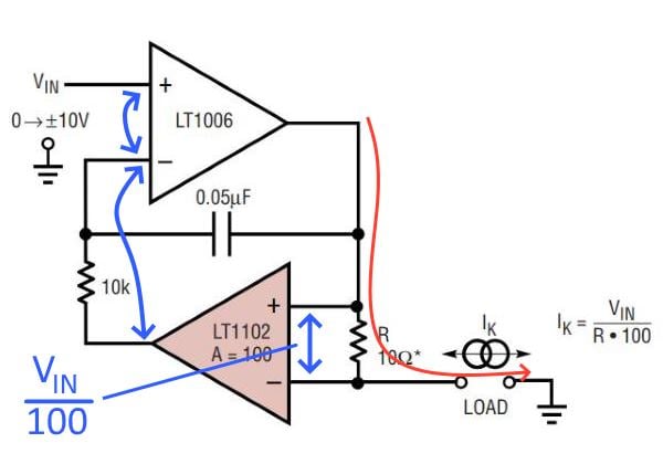 如何設(shè)計簡單的電壓控制雙向電流源